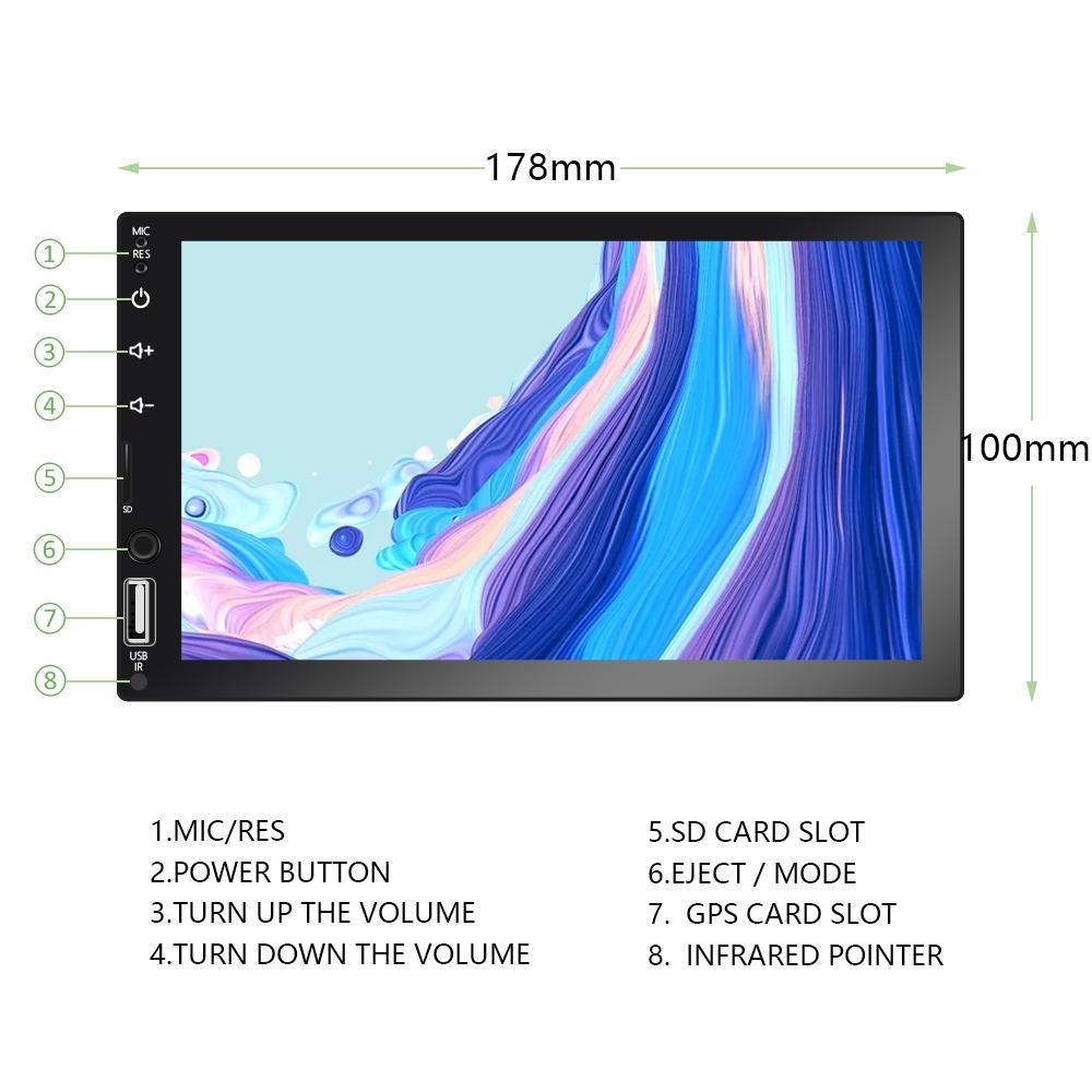 7 Inch Car Mp5 Player W / Fm Tf Bluetooth & Remote - Fits Most Vehicles 5