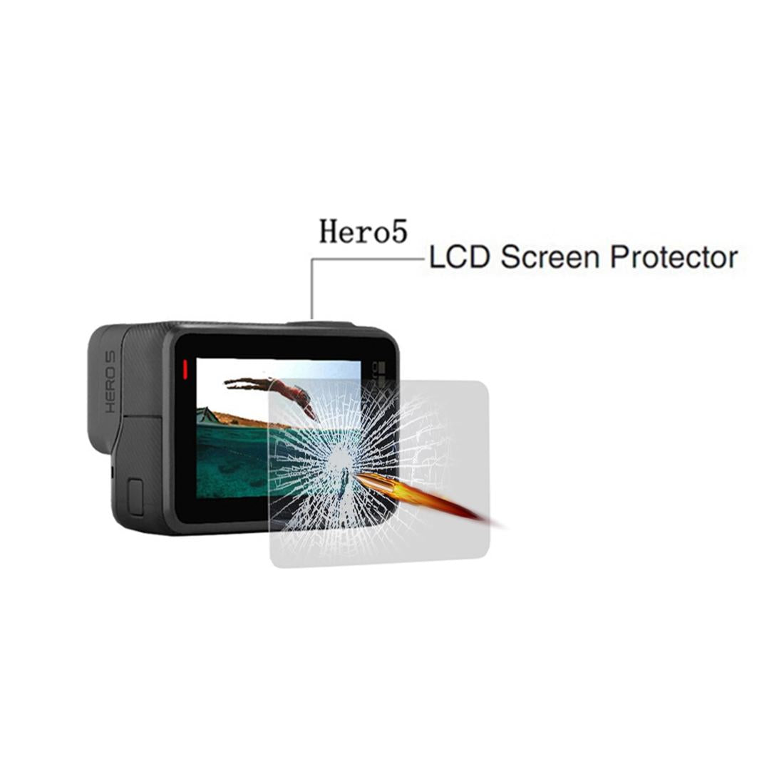 Tempe Glass Film for Gopro Hero5 Lcd Screen Protection 5