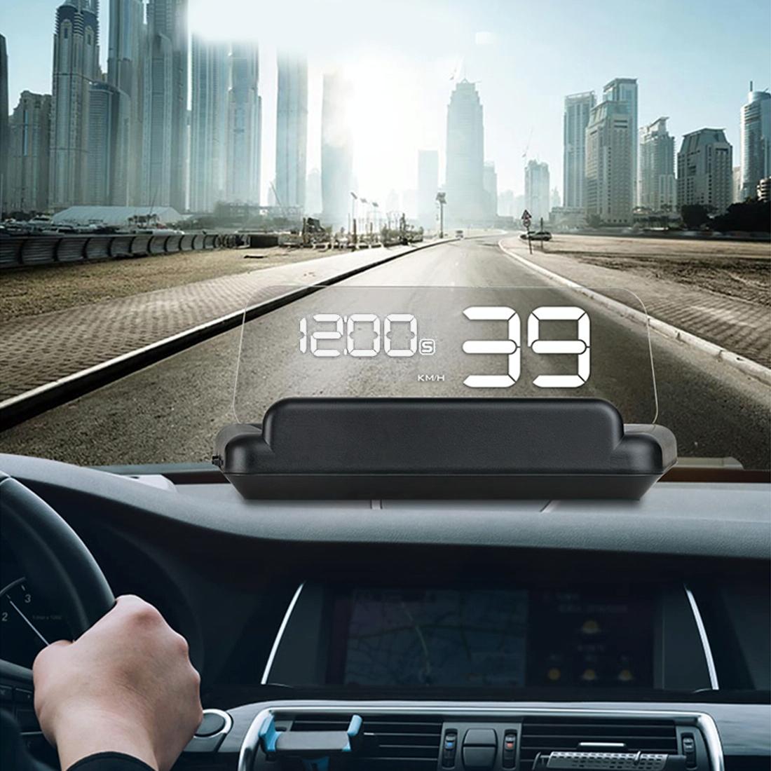 Virtual Hd Reflection Board Car Gps Hud Speed & Distance Display Over / Under Speed & Voltage Alarm Fatigue Driving - Green 4