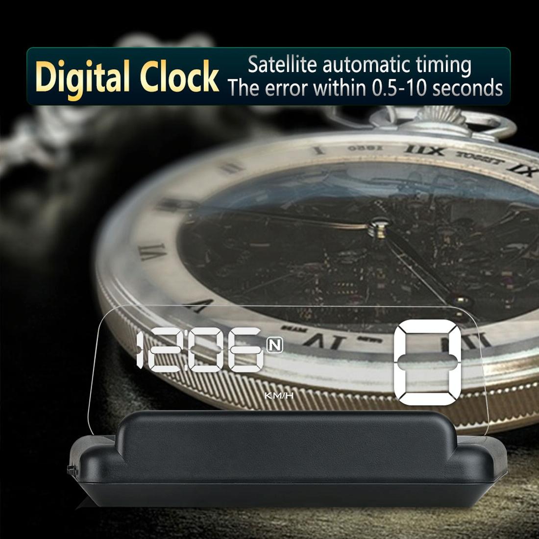 Virtual Hd Reflection Board Car Gps Hud Speed & Distance Display Over / Under Speed & Voltage Alarm Fatigue Driving - Green 9