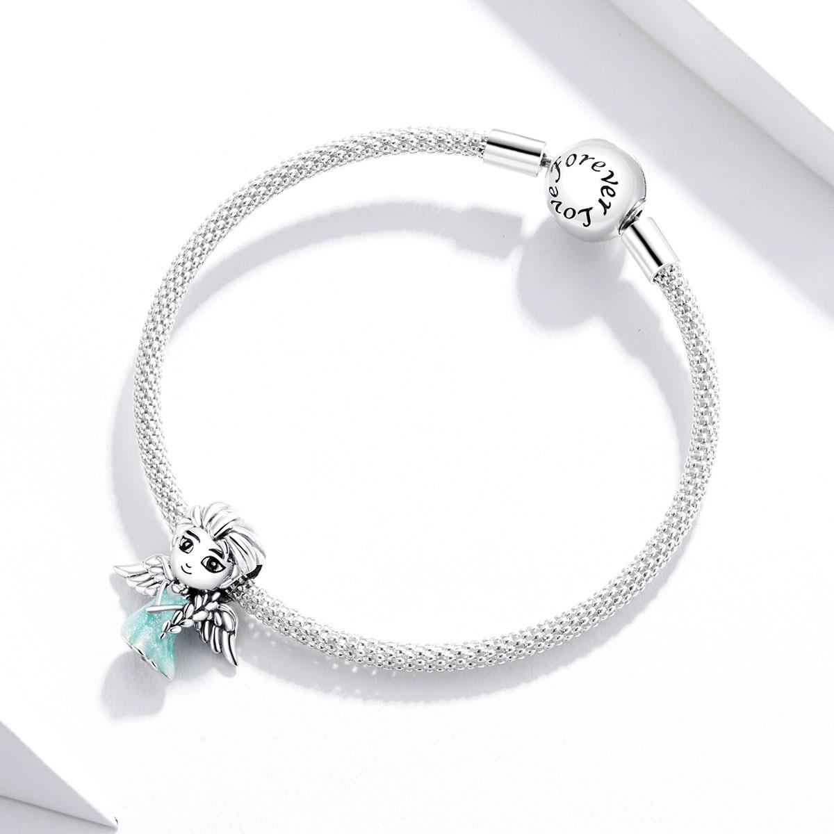 925 Sterling Silver Snowflake Elf Girl Beads For Diy Bracelets & Necklaces 8