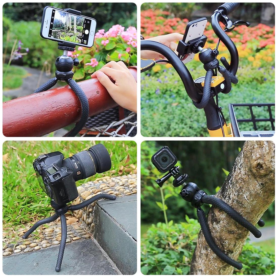 Flexible Mini Octopus Tripod with Ball Head and Phone Clamp 8