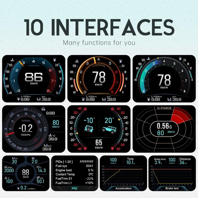 2.8 Inch Obdii Head Up Display System For Cars 5