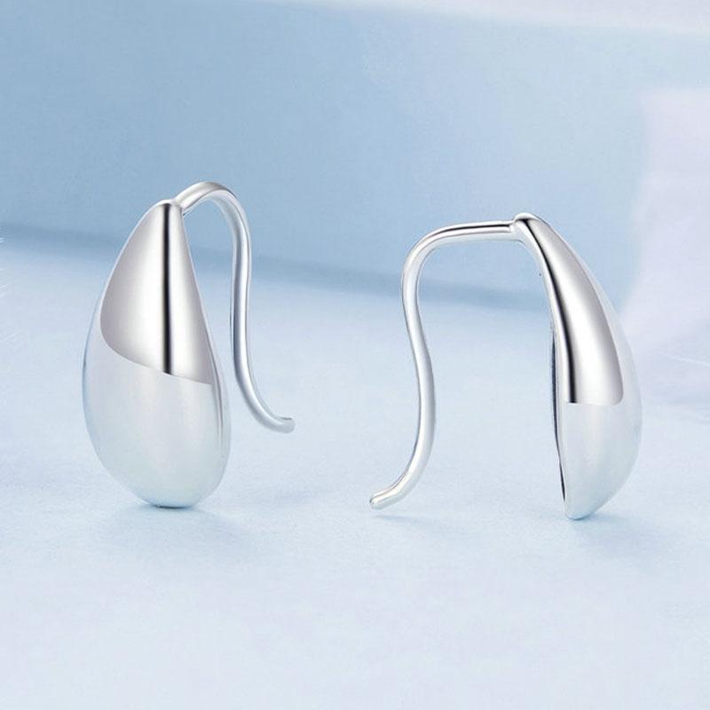 925 Sterling Silver Water Drop Earrings Glare Design 3