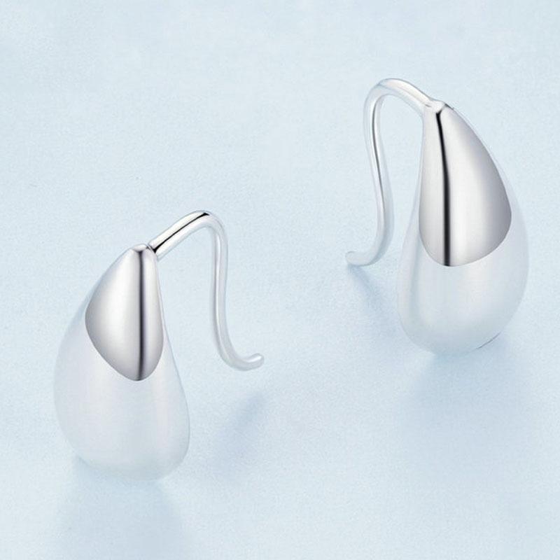 925 Sterling Silver Water Drop Earrings Glare Design 4
