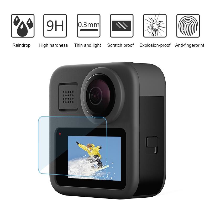 2-pack Tempered Glass Screen Protectors for Gopro Max Lcd Display 3