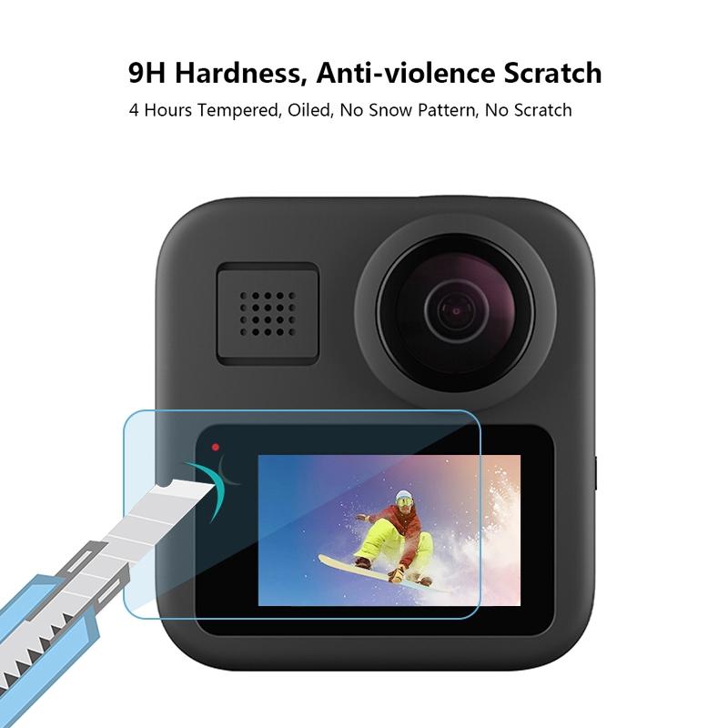 2-pack Tempered Glass Screen Protectors for Gopro Max Lcd Display 5