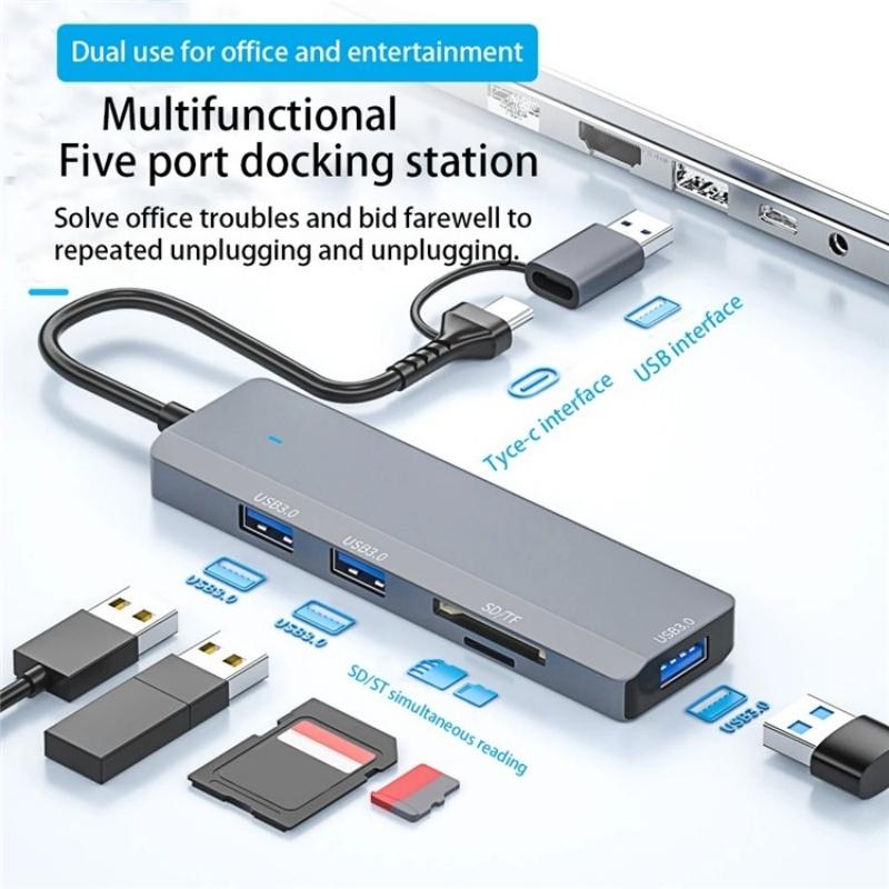 3-Port Usb Hub With Type-C & Sd / Tf Slots 4