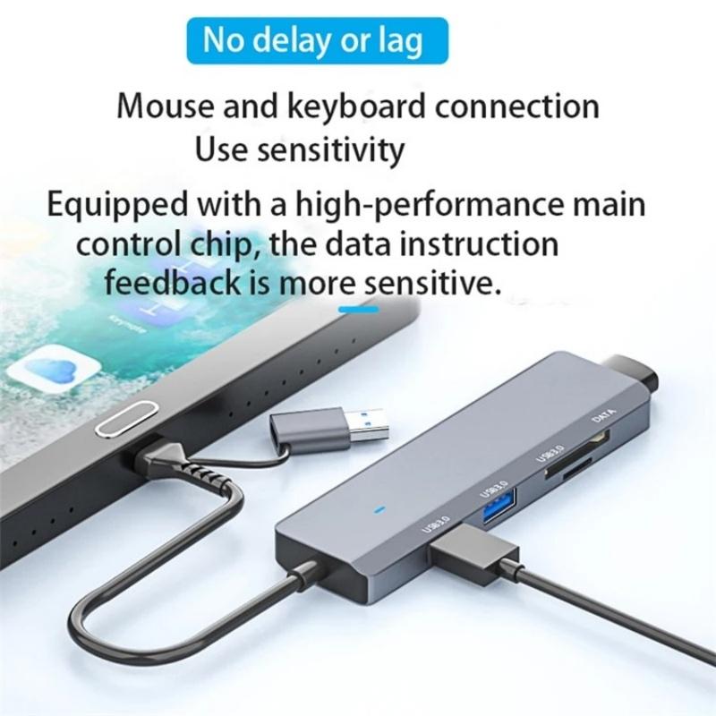 3-Port Usb Hub With Type-C & Sd / Tf Slots 6