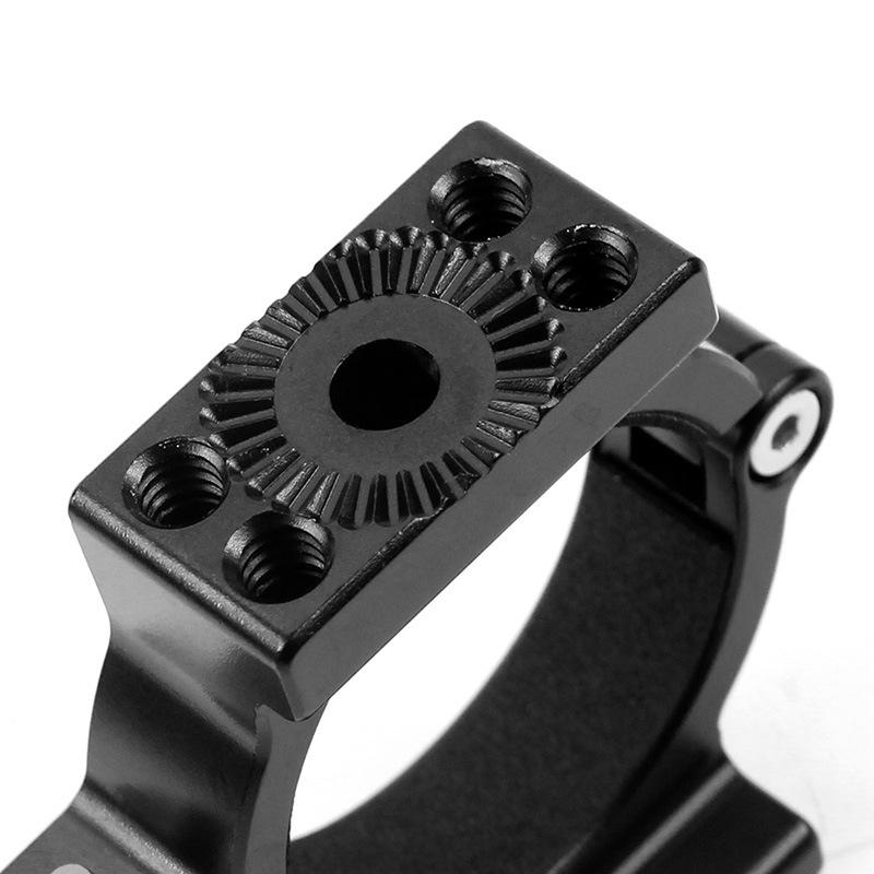 Microphone Mount for Smooth 4 Handle Gimbal Stabilizer - Hot Shoe Adapter Ring 3