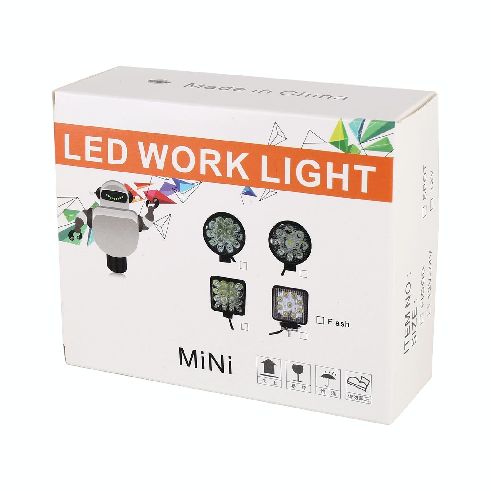 Car Square Work Light With 4 Cob Lamp Beads 7