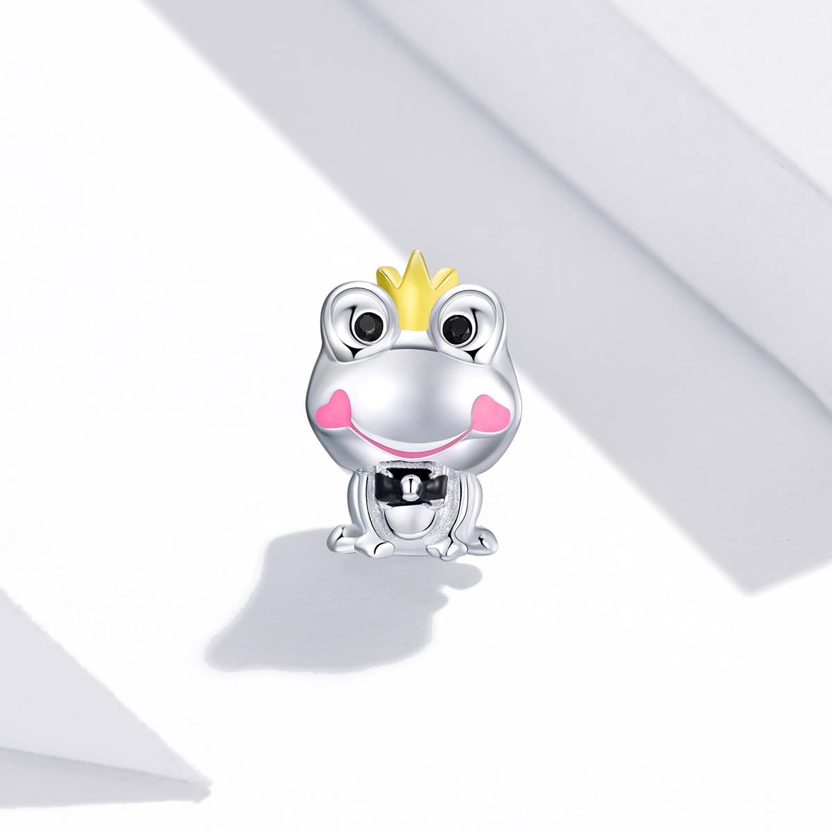 925 Sterling Silver Frog Prince Charm For Diy Bracelets & Necklaces 3