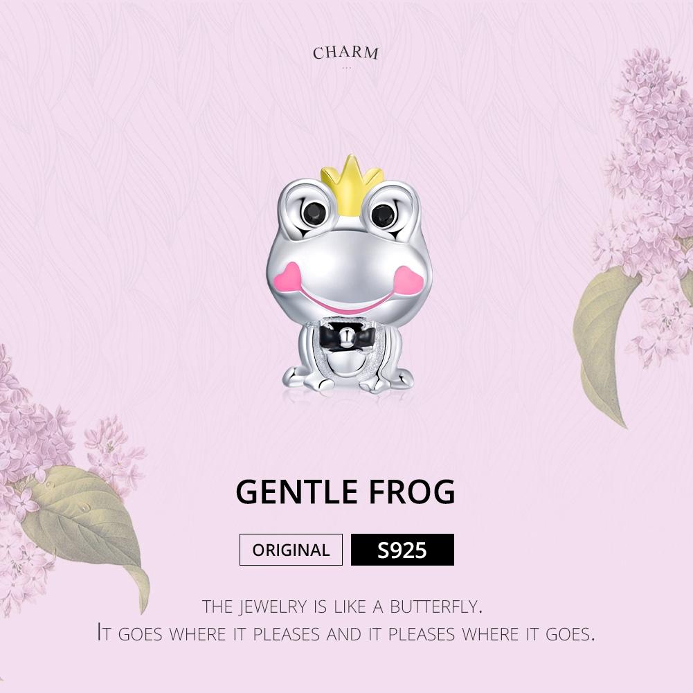 925 Sterling Silver Frog Prince Charm For Diy Bracelets & Necklaces 4