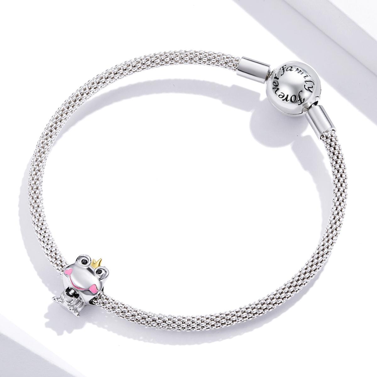 925 Sterling Silver Frog Prince Charm For Diy Bracelets & Necklaces 8