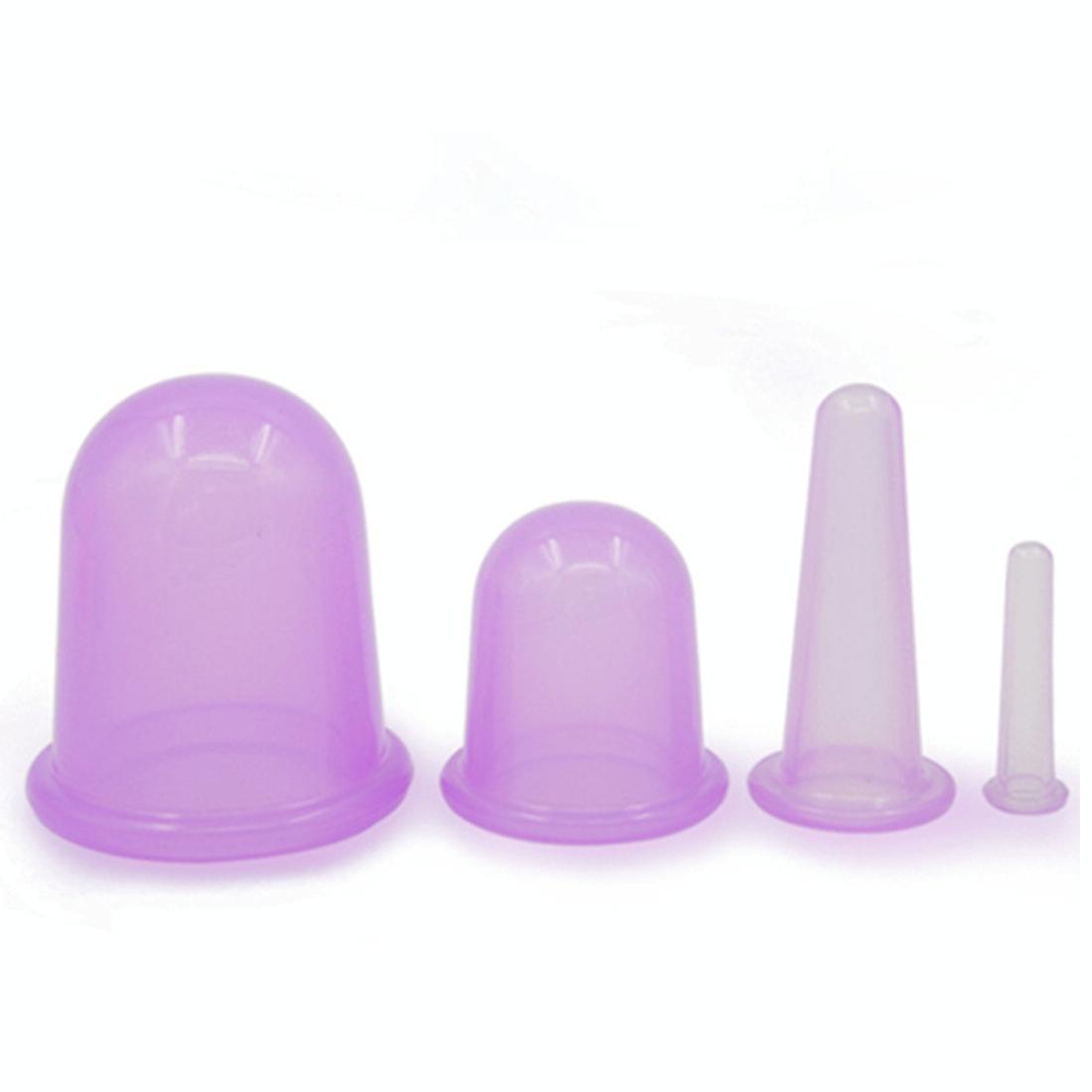 4-In-1 Silicone Cupping Cups For Health Care Random Colour 3