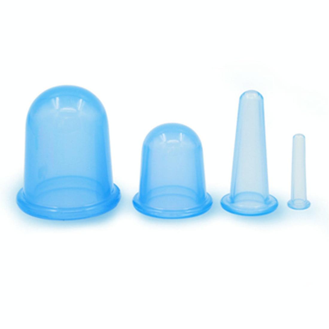 4-In-1 Silicone Cupping Cups For Health Care Random Colour 5