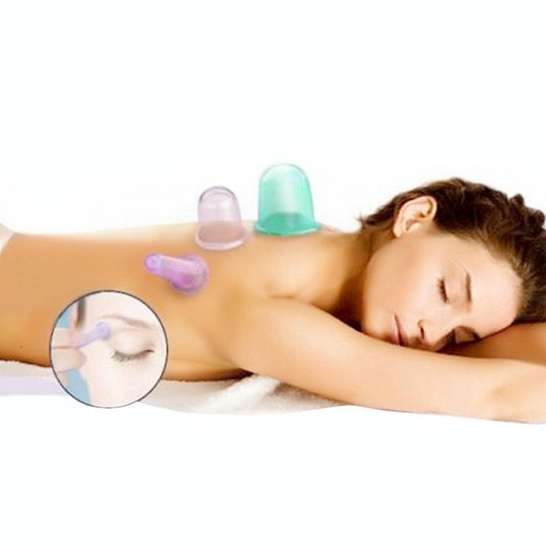 4-In-1 Silicone Cupping Cups For Health Care Random Colour 8