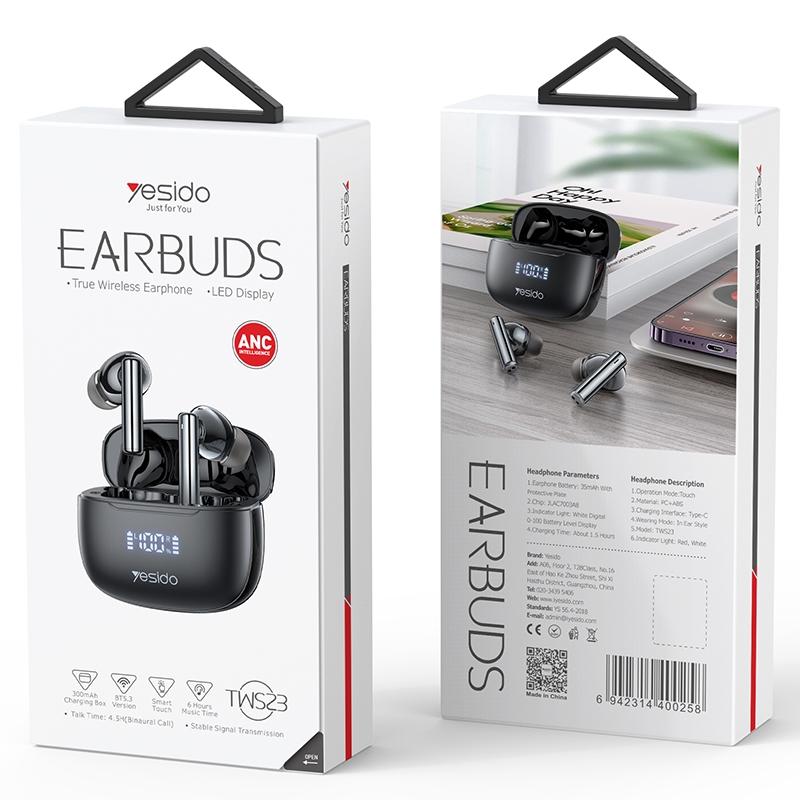 Wireless Bluetooth 5.0 Earphones with Anc and Led Display 5