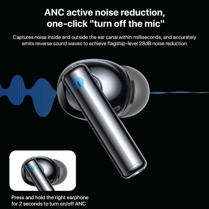 Wireless Bluetooth 5.0 Earphones with Anc and Led Display 7