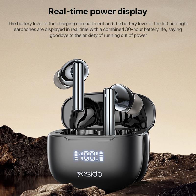 Wireless Bluetooth 5.0 Earphones with Anc and Led Display 9