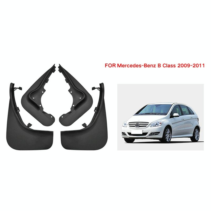 For Mercedes-Benz B200 2008-2011 4Pcs / Set Car Auto Soft Plastic Splash Flaps Fender Guard 3