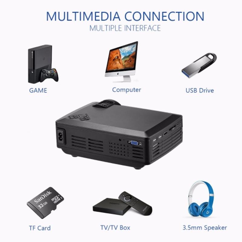 4 Lcd Display Smart Projector 800X400P Remote Av / Vga / Hdmi / Usbx2 / Tf / Audio 7