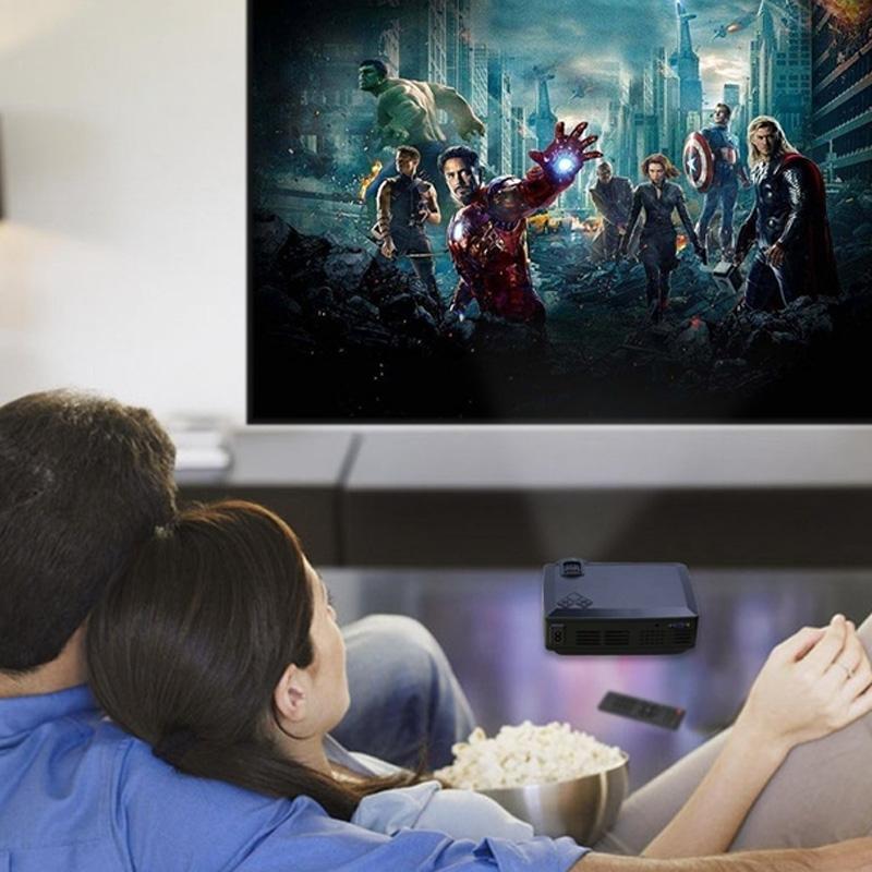 4 Lcd Display Smart Projector 800X400P Remote Av / Vga / Hdmi / Usbx2 / Tf / Audio 8