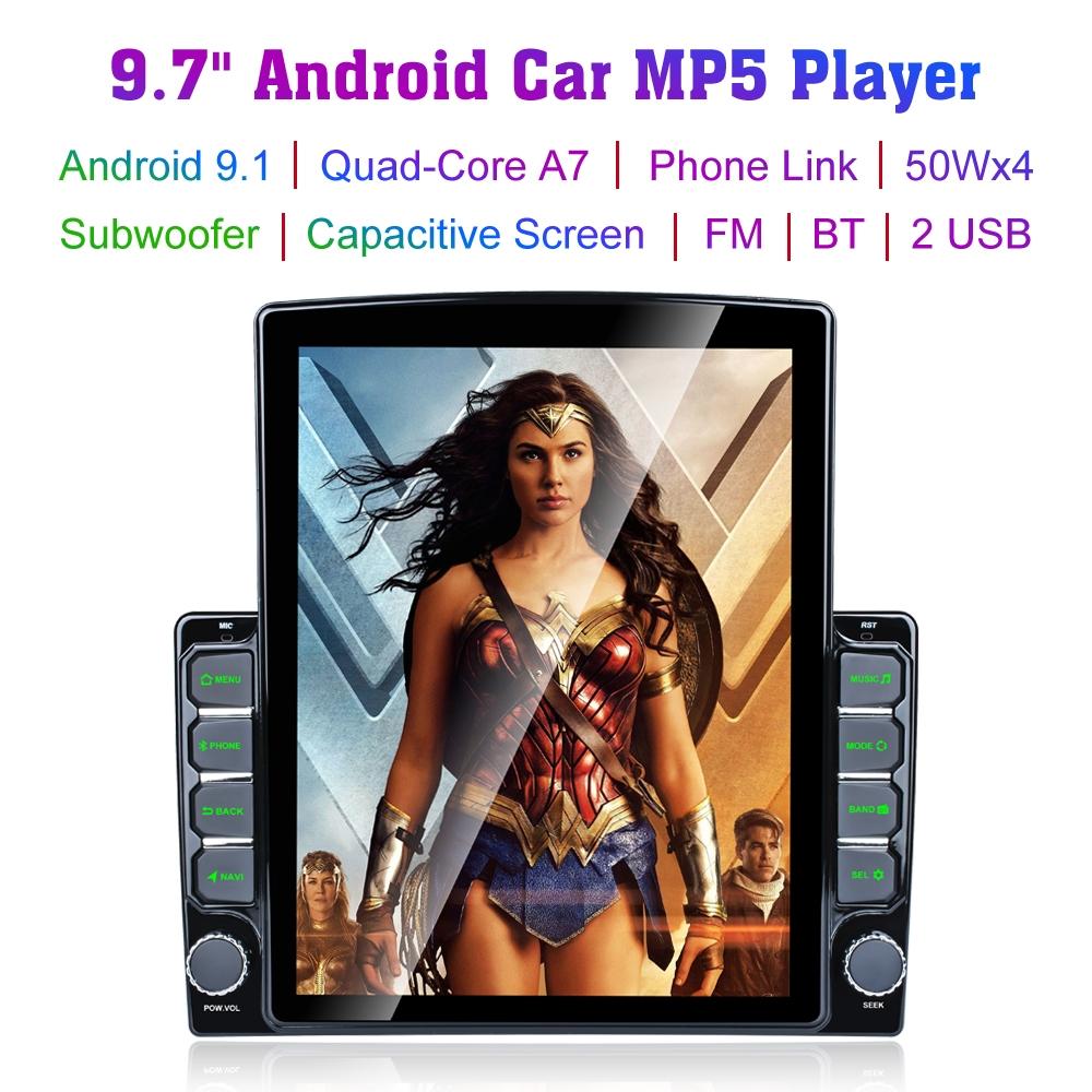 9.7 Inch Vertical Screen Car Android Mp5 Player - Phone Link Gps Fm Steering Wheel Control 13