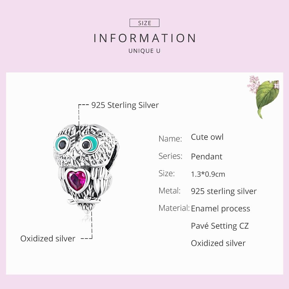 925 Sterling Silver Owl Beads For Diy Bracelets & Necklaces 4