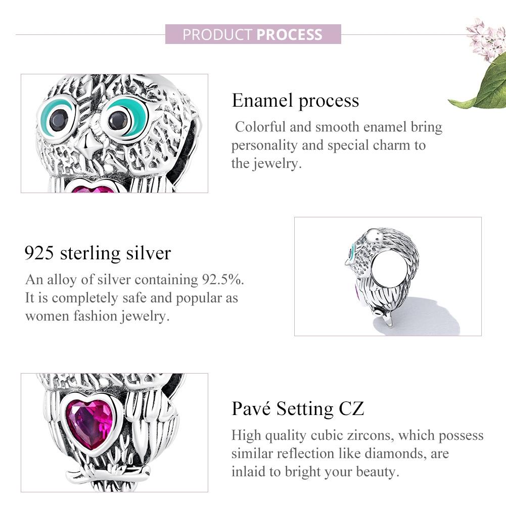 925 Sterling Silver Owl Beads For Diy Bracelets & Necklaces 5
