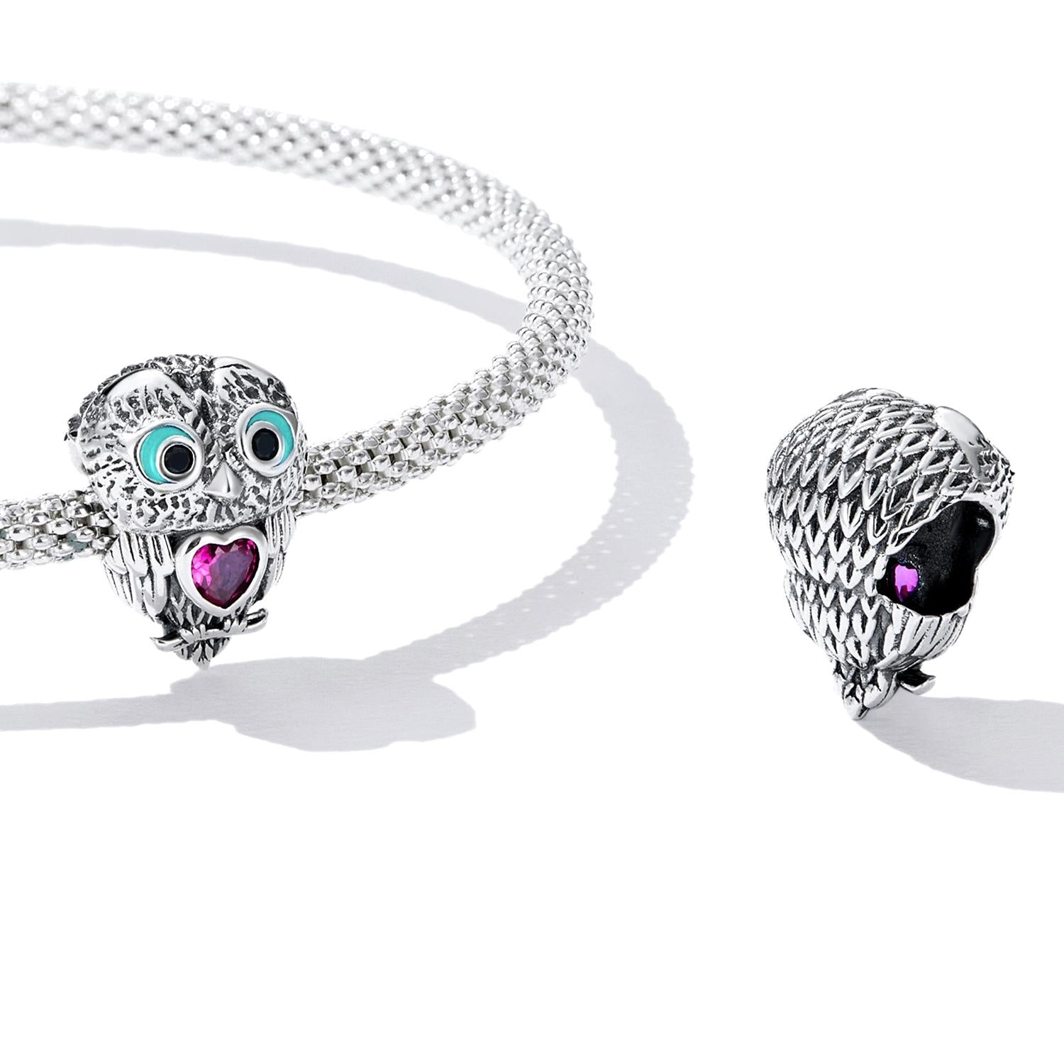 925 Sterling Silver Owl Beads For Diy Bracelets & Necklaces 6