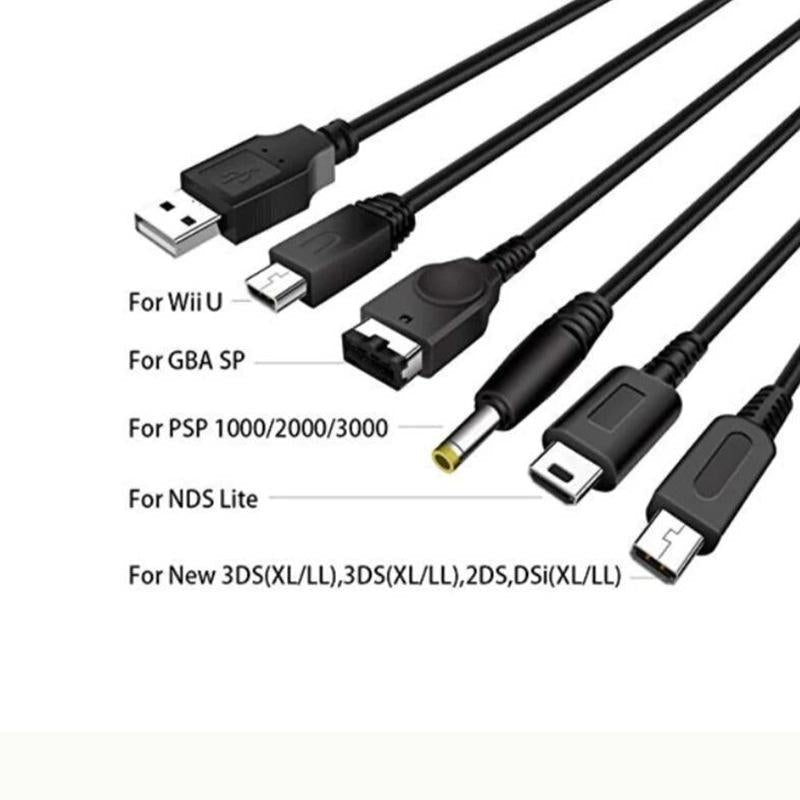 Universal 5-in-1 Usb Charger for Wii u 3ds Nds Psp 4