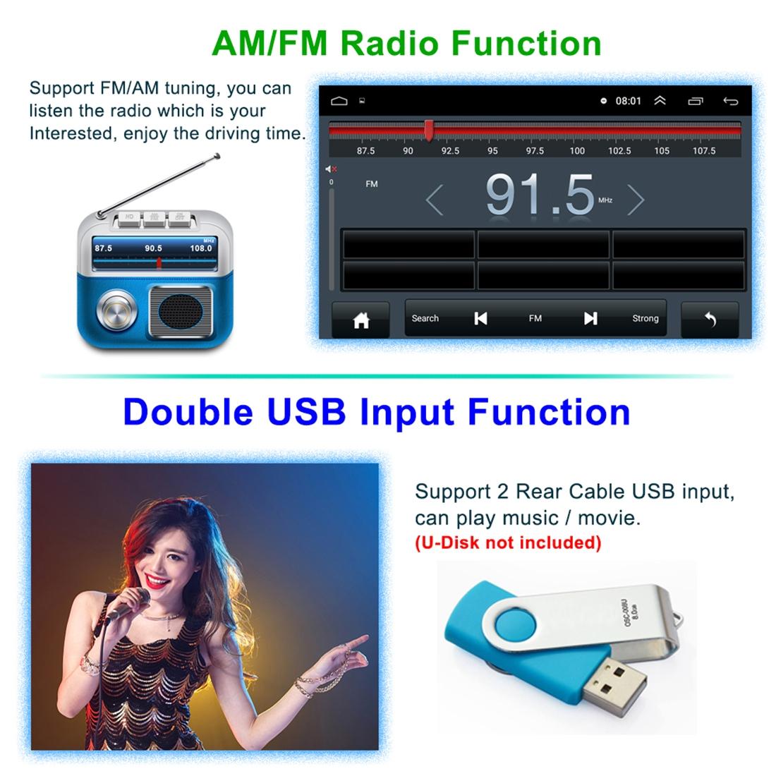 10.1 Inch Android 8.1 Car Mp5 Player - Fm Bluetooth Gps Tf Card 6