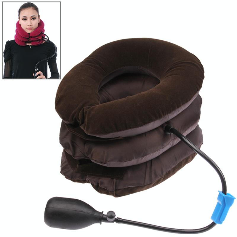 3-Layer Neck Massager For Cervical Vertebrae Brown 3