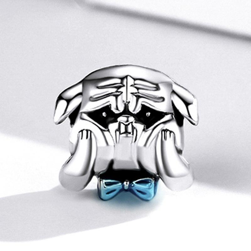 925 Sterling Silver Dog Beads For Diy Bracelets & Necklaces 3