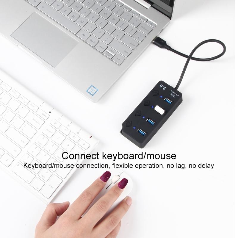 Usb 3.0 To 4 Usb 2.0 Splitter With Independent Switch 8
