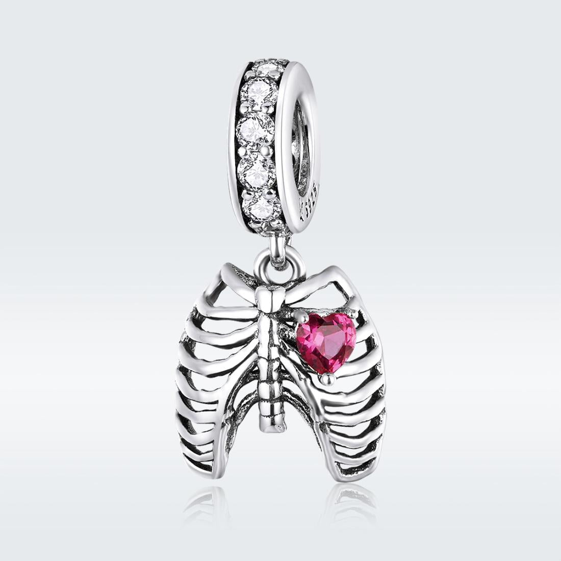 925 Sterling Silver Rib Pendant For Diy Bracelets 3