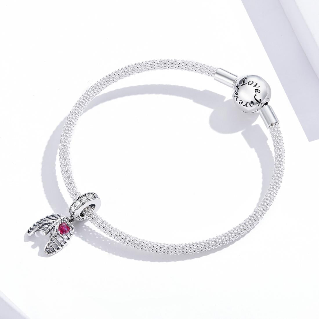 925 Sterling Silver Rib Pendant For Diy Bracelets 8