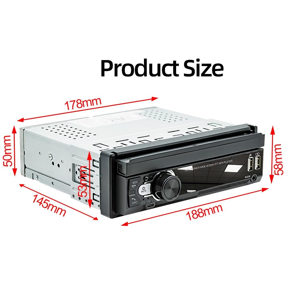 7 Inch Car Mp5 Player Fm Mobile Internet Retractable 3