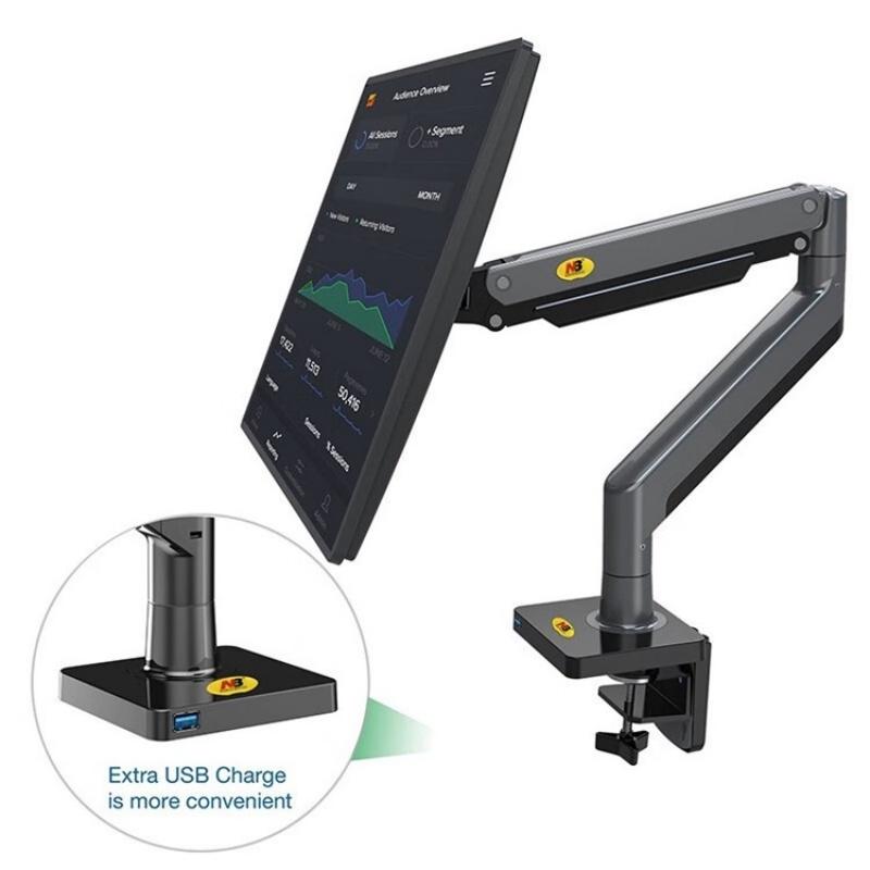 Adjustable Aluminum Monitor Holder - Rotatable 22-40 Inches 3