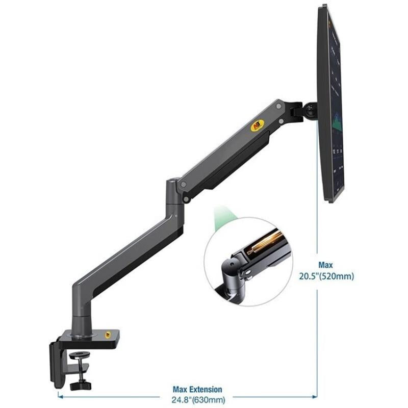 Adjustable Aluminum Monitor Holder - Rotatable 22-40 Inches 4