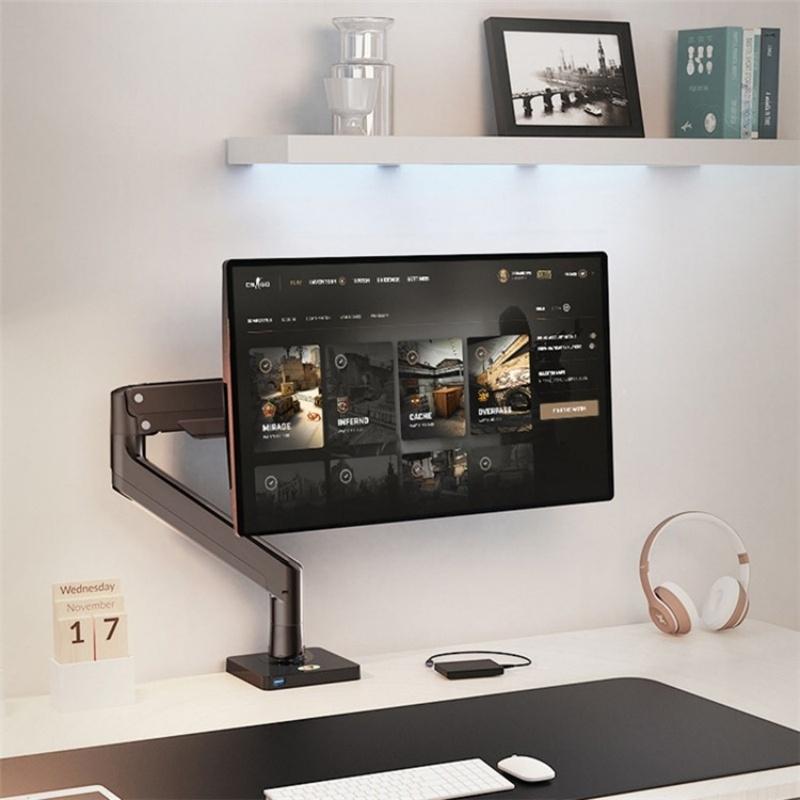 Adjustable Aluminum Monitor Holder - Rotatable 22-40 Inches 7