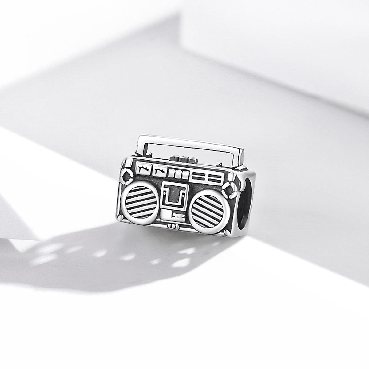 925 Sterling Silver Vintage Radio Bead Bracelet / Necklace Accessory 3