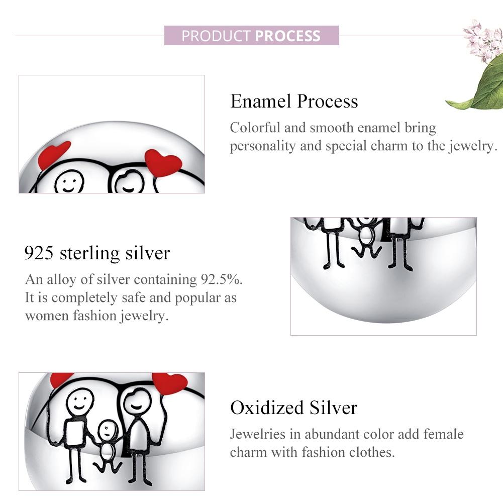 925 Sterling Silver Home Beaded Bracelet Diy Accessories 5