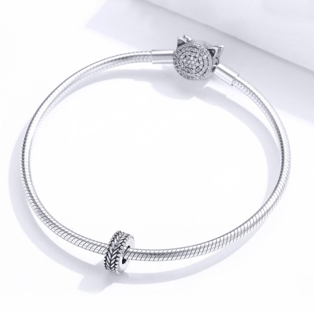 925 Sterling Silver Retro Wheat Ears Beaded Bracelet For Girls 8