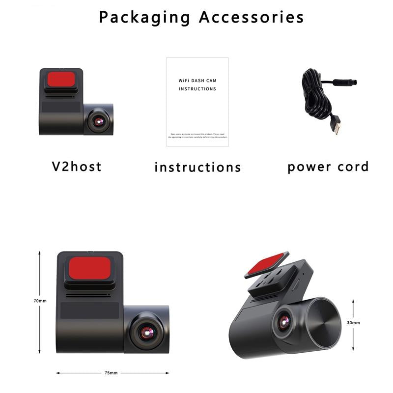 Hd Wifi Adas Driving Recorder with Usb Port 3