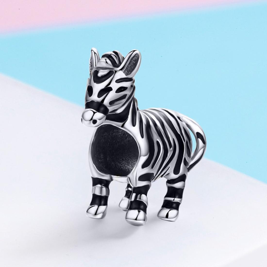 925 Sterling Silver Zebra Bead Bracelet / Necklace Accessory 3