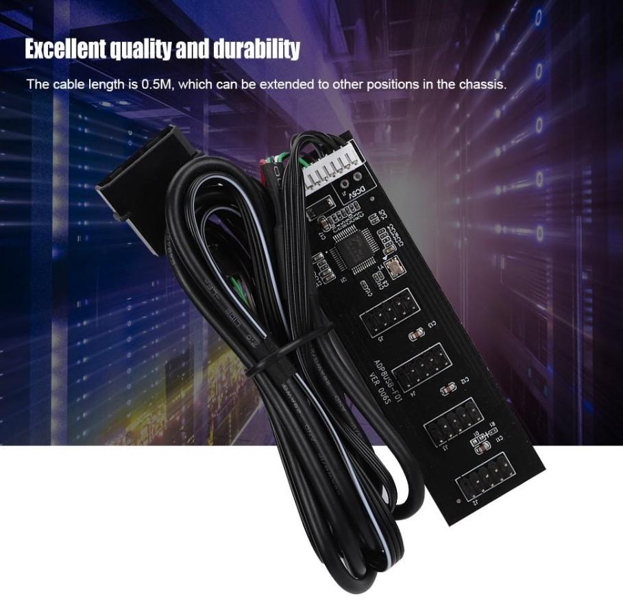 9Pin To 4 9Pin Usb 2.0 Hub For Internal Motherboard 4Pin Powered 6