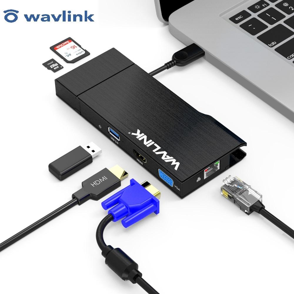 Usb3.0 Hd / Vga / Gigabit Ethernet Splitter Adapter 6