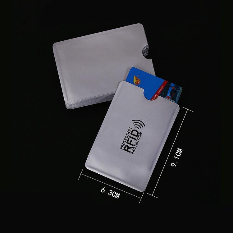 10 Rfid Blocking Aluminum Foil Card Holders - 9.1x6.3cm - Pack of 10 3